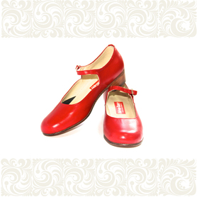 Туфли женские для народно-характерного танца, красные- фото 1